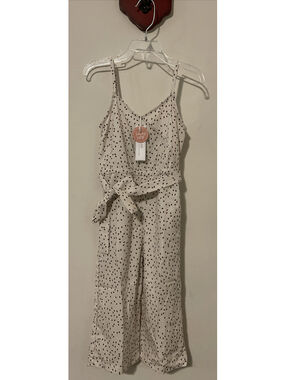 Baileys Blossoms Boutique Girls 3t Ivory Vneck Sleeveless Jumpsuit NWT! A6271